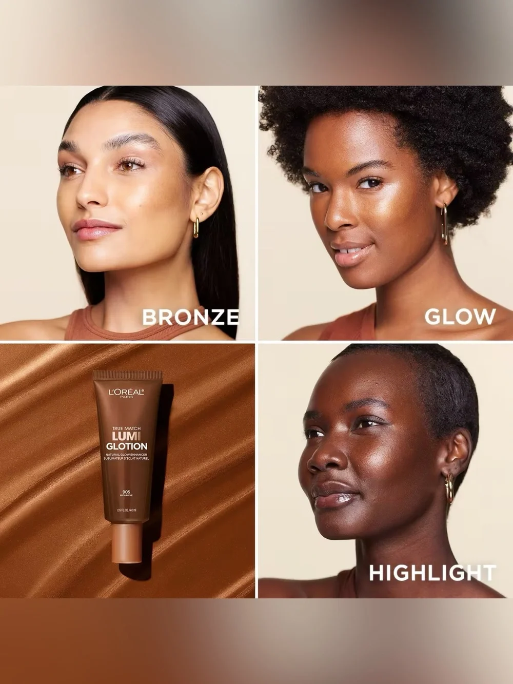 L'Oréal Lumi Glotion Natural Glow Bronzing Enhancer - 905 Rich, NEW